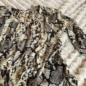 Daniel Rainn Snake Print Blouse - Size Large